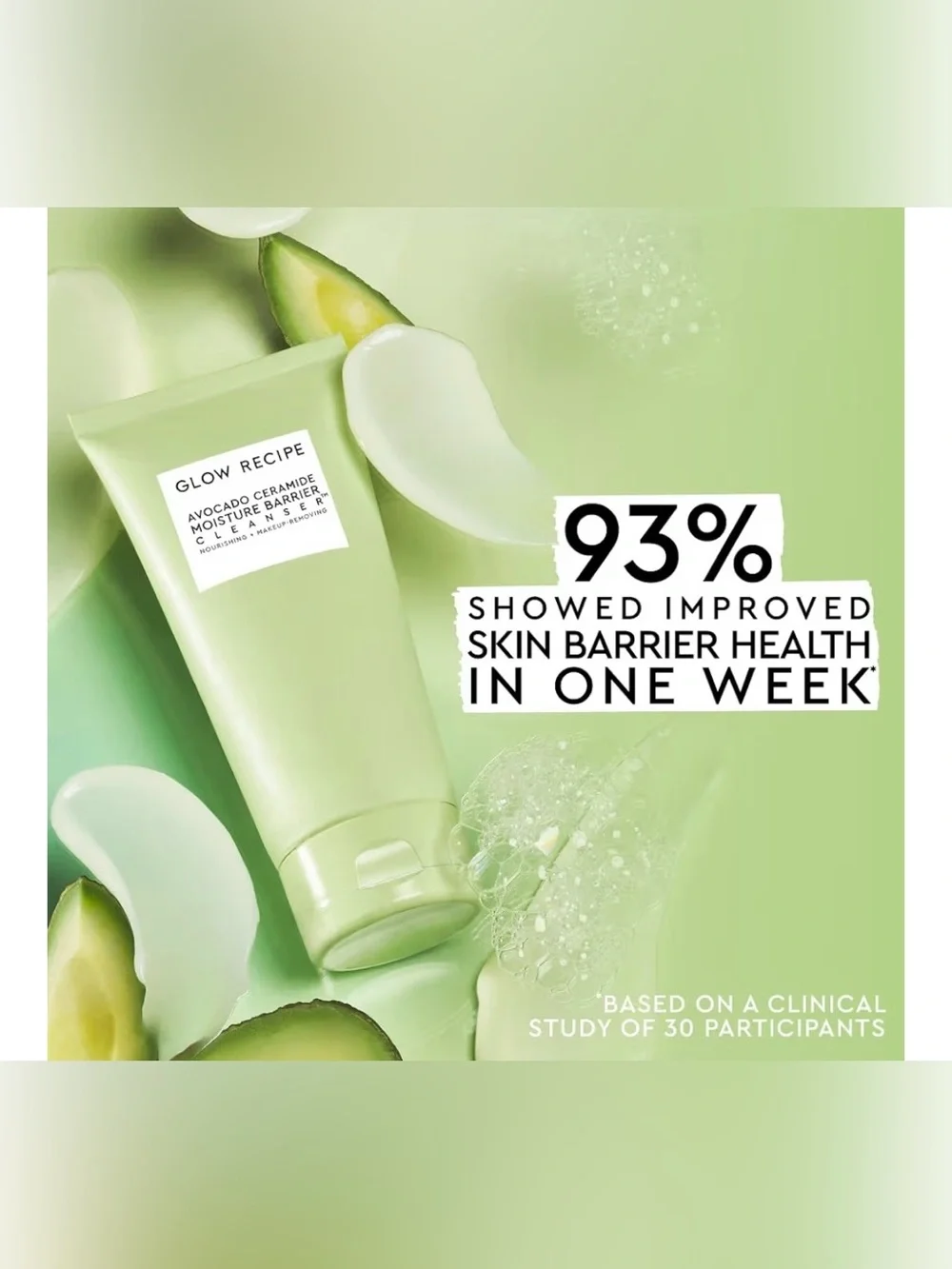 Glow Recipe Avocado Ceramide Moisture Barrier Cleanser,Full Sz 5oz, BNIB, SEALED